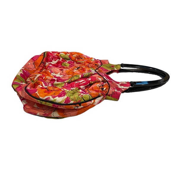Vera Bradley Vivian Purse Handbag Vintage Rose Floral Sateen Quilted Fabric VGC - Picture 7 of 7